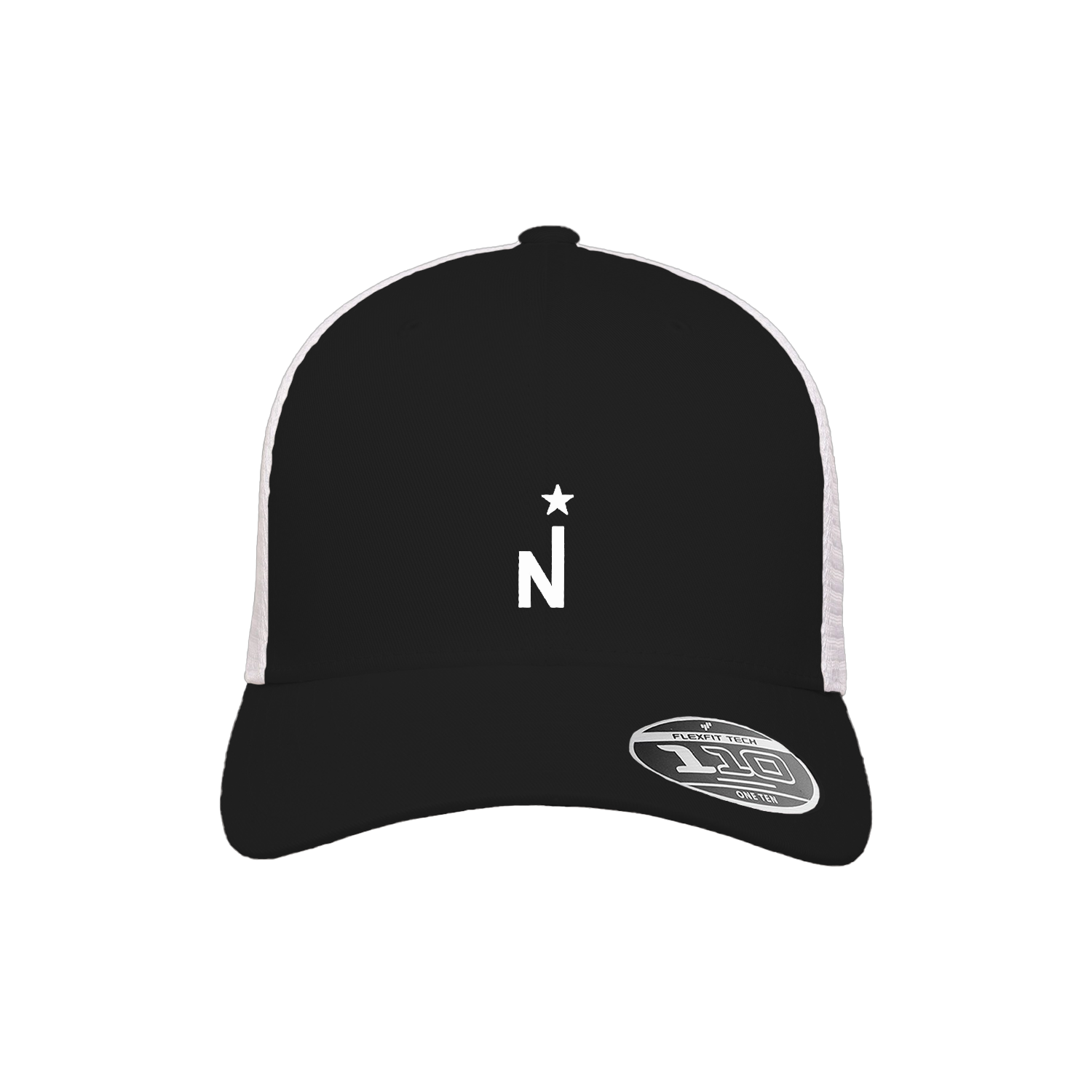 Black and white true North snapback hat